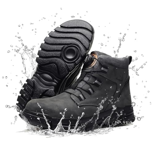 [夕暮れの香り] 安全靴 ハイカット ブーツ 撥水 溶接 メンズ レディース 鋼先芯 釘踏み抜き防止 あんぜん靴 作業靴 耐滑耐摩耗 工事現場 セーフティーシューズ レインブーツ 長靴 大きいサイズ